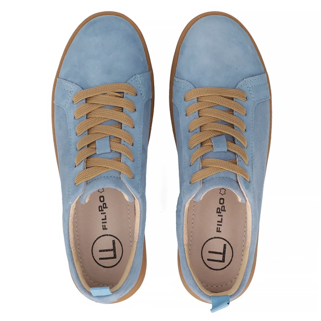 Leather shoes Filippo DP6129/24 BL blue