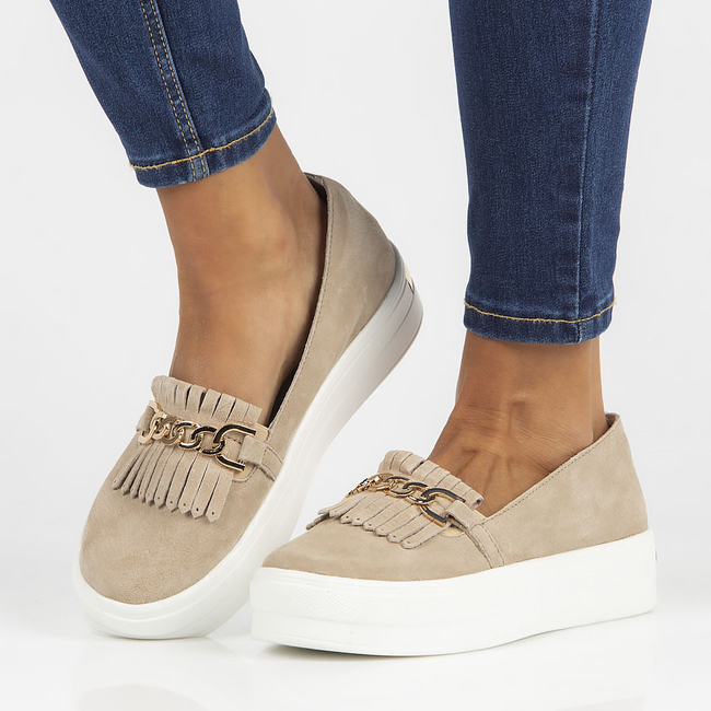 Leather shoes Filippo DP3532/22 BE beige