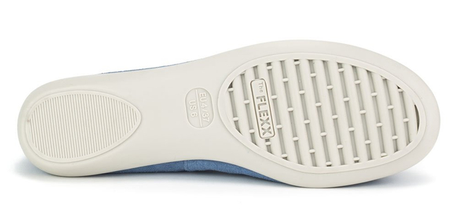 Skórzane baleriny The Flexx Misspoke A103/38 niebieskie