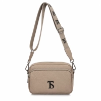 Beige leather handbag Toscanio F152