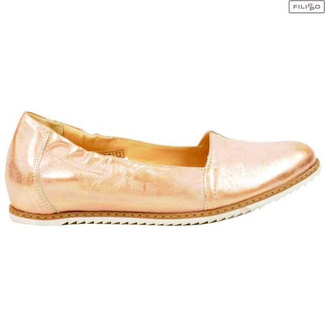 Baleriny EKSBUT 25-3876-f71-1g róż/biały lico 8023241