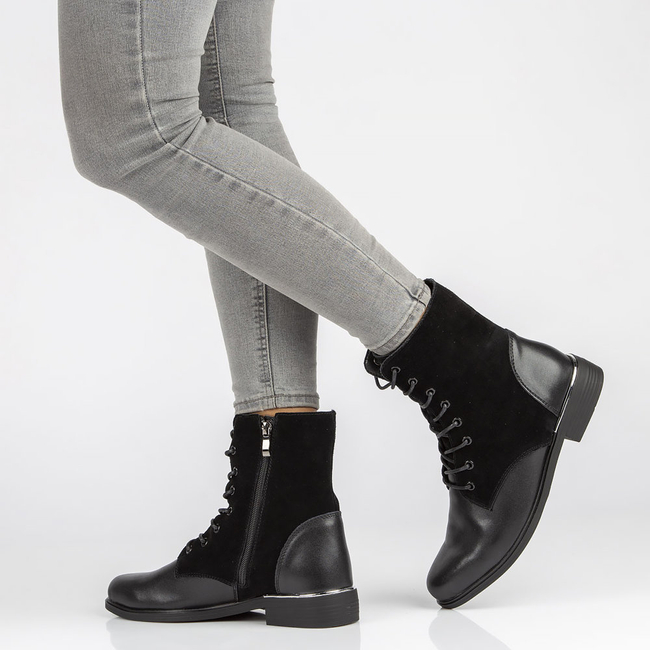 Leather ankle boots Filippo DBT3229/21 BK L black