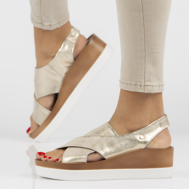 Leather sandals Filippo 40256 gold