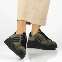 Leather sneakers Filippo DP7175/25 KH khaki