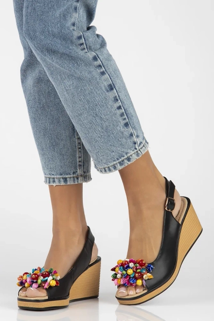 Leather sandals Filippo DS6021/25 BK black