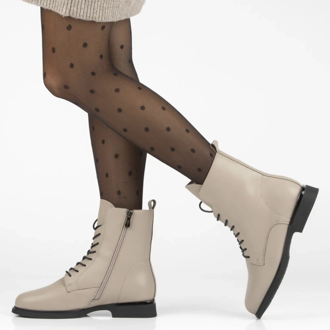 Leather ankle boots Filippo DBT7222/25 BE beige