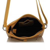 Torebka Toscanio Listonoszka Skórzana A88 żółta