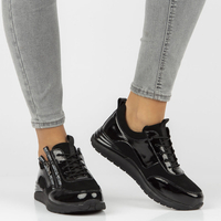 Leather sneakers Filippo DP3149/21 BK black