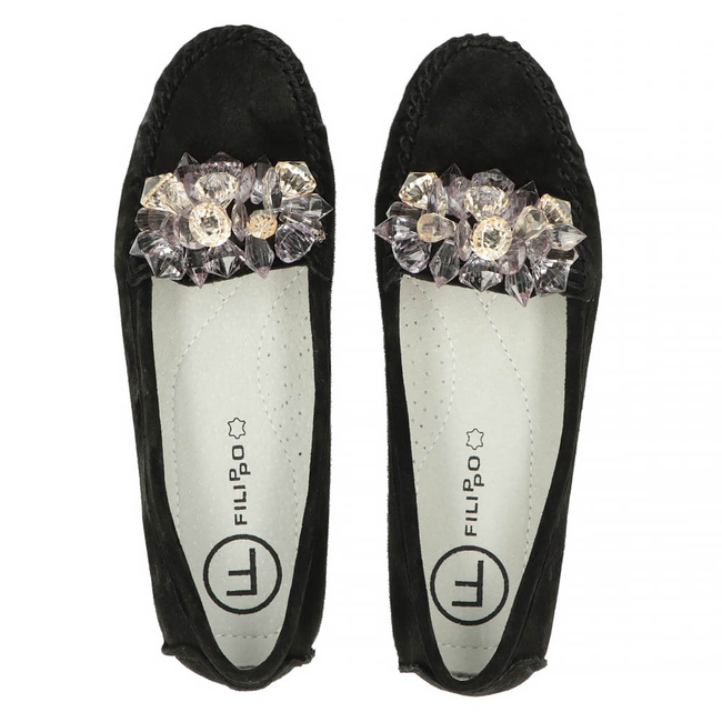 Leather loafers Filippo DP4549/23 BK black