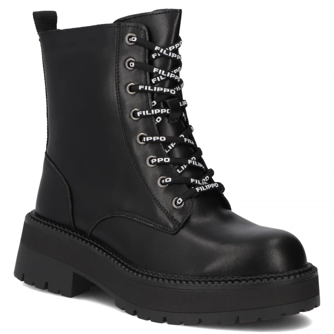 Leather ankle boots Filippo DBT7255/25 BK black