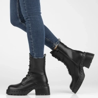 Skórzane botki typu workery Filippo DBT6557/24 BK czarne