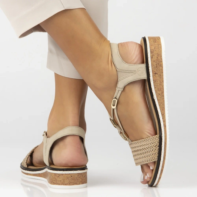 Sandals Rieker V3662-62 beige