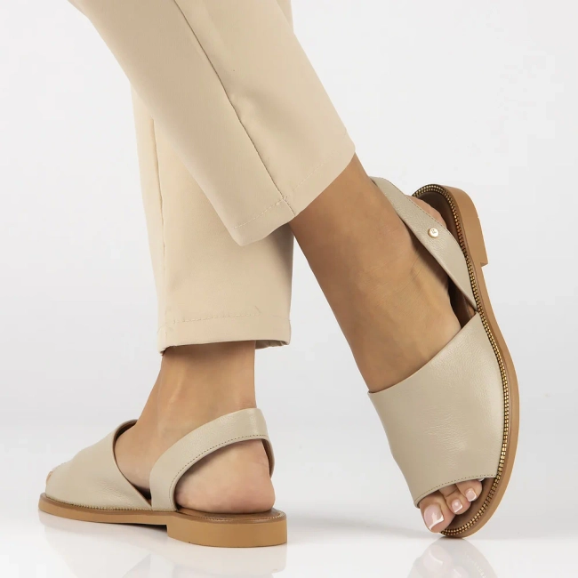 Leather sandals Filippo 40327 taupe