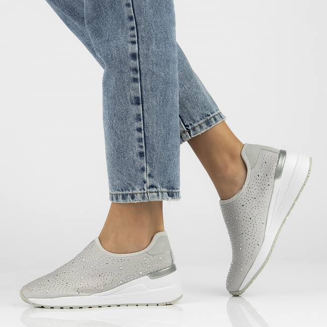 Leather sneakers Filippo DP2001/21 GR gray