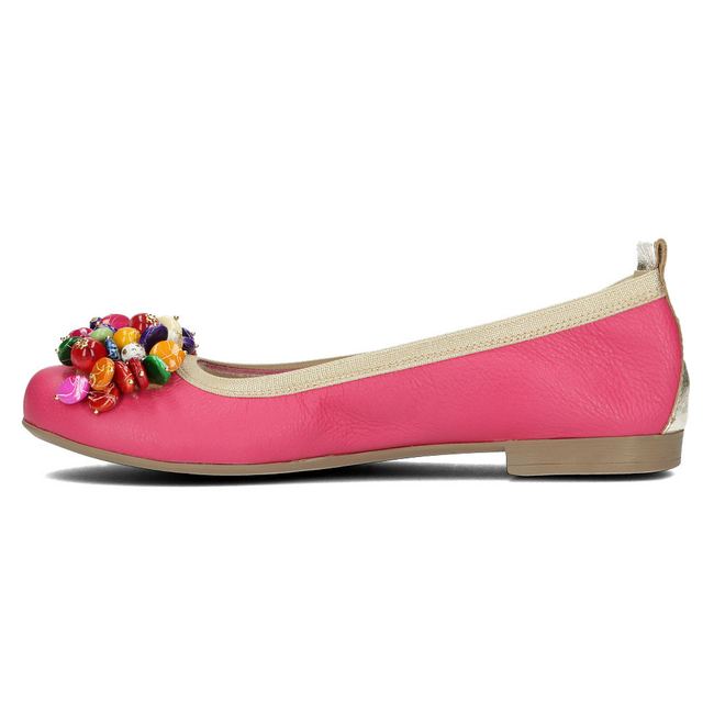 Leather ballerinas Filippo 287 fuchsia