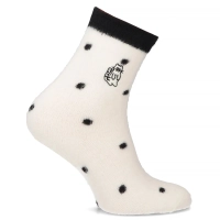 Women's Socks LM18-533 cream dots