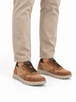 Skórzane sneakersy Filippo MP8296/26 CA brązowe