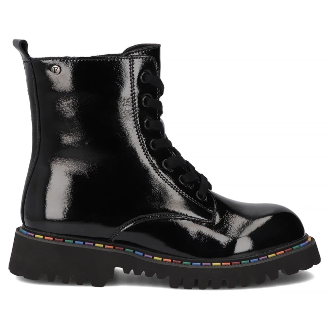 Skórzane botki typu workery Filippo DBT7428/25 BK L czarne