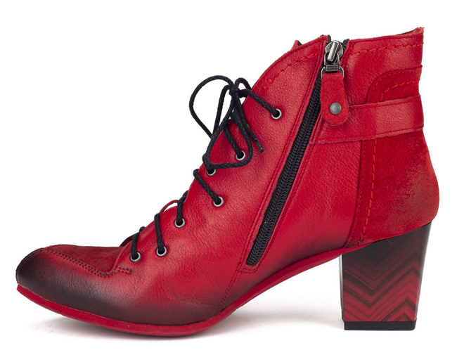 Leather ankle boots Filippo 3632A-08/00-3 red