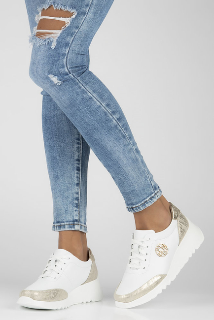 Leather Sneakers Filippo DP4591/23 WH white