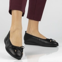 Skórzane baleriny Filippo DP7846/26 BK czarne