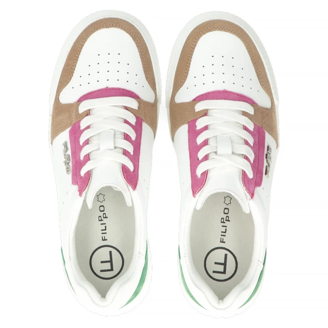 Leather shoes Filippo DP6111/24 WH FH white