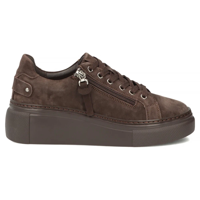Skórzane sneakersy Filippo DP7653/26 D BR brązowe