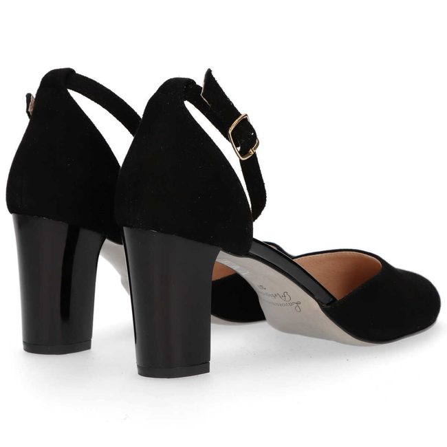 Czółenka Filippo F314 Czarny Zamsz