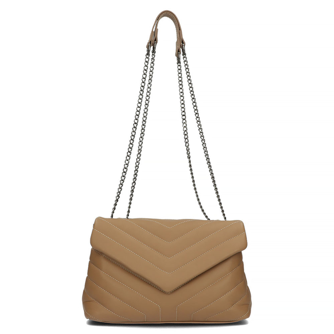 Handbag Toscanio Leather Messenger Bag C199 beige