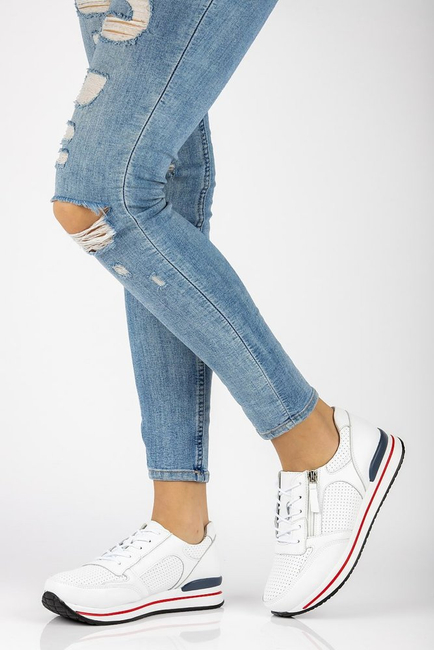 Leather Sneakers Filippo DP2048/21 WH white