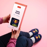 Slippers Soxo Super Grandma navy blue