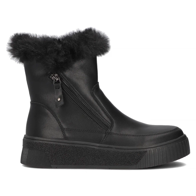 Leather ankle boots DBT6484/24 BK black