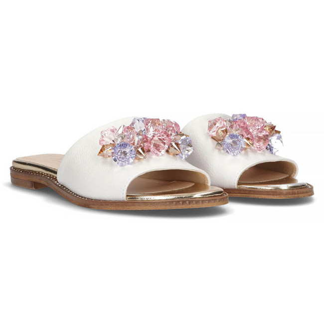 Leather flip-flops Filippo 177 white
