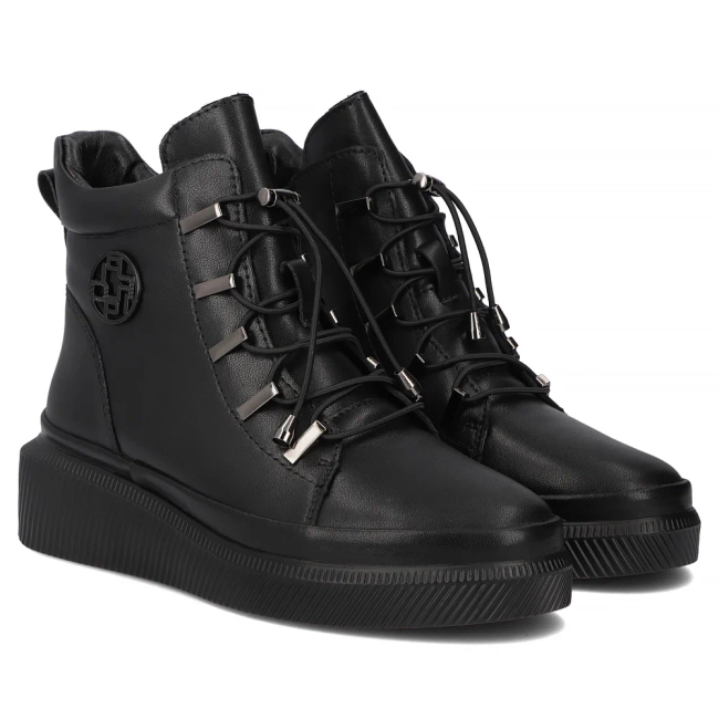 Leather ankle boots Filippo DBT7416/25 BK black