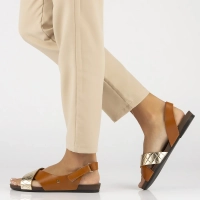 Skórzane sandały Filippo 40141 brązowe