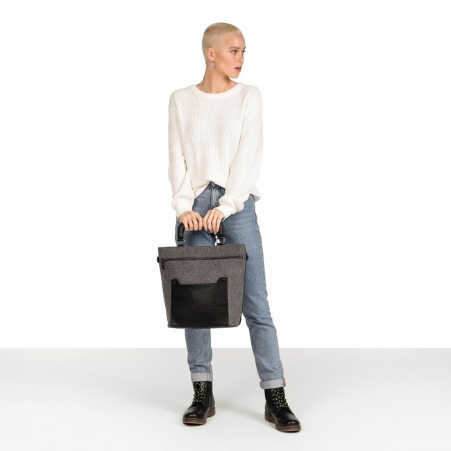 Handbag Keddo 398103/03-01 Grey Black