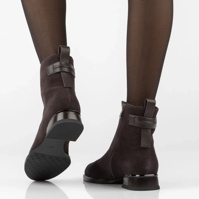 Leather heeled ankle boots Filippo DBT8182/26 D BR brown