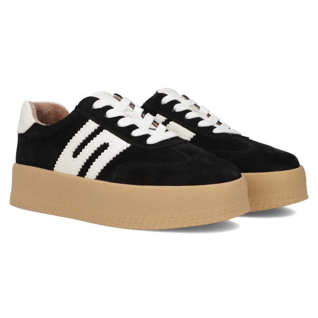 Leather sneakers Filippo DP6994/25 BK black