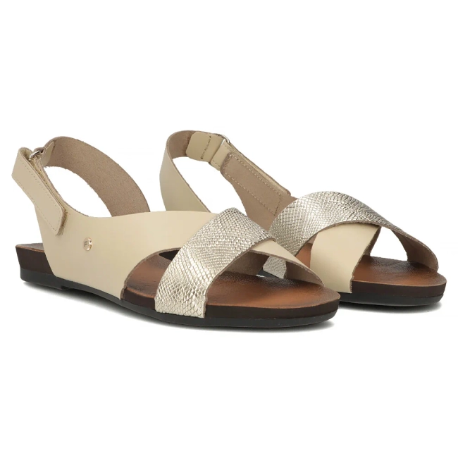 Leather sandals Filippo 40141 beige