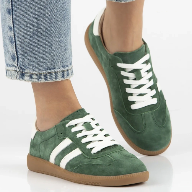 Leather sneakers Filippo DP6741/25 GE green