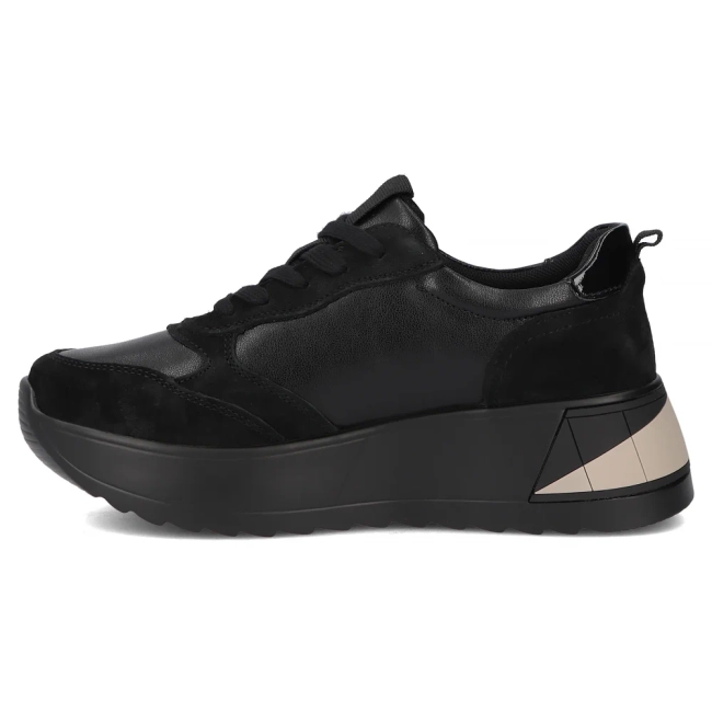 Leather sneakers Filippo DP7176/25 BK black