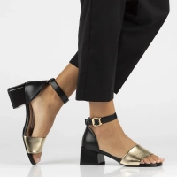 Leather sandals Filippo DS6171/24 BK GO black