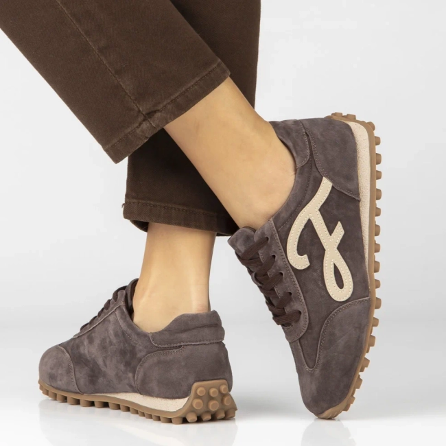 Skórzane sneakersy Filippo DP7961/26 D BR brązowe