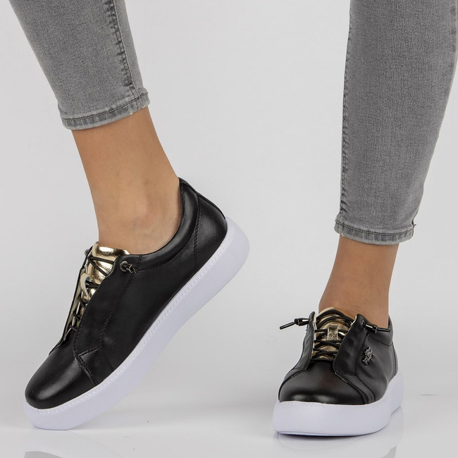 Skórzane półbuty Filippo DP2041/21 BK czarne