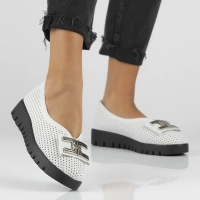 Leather shoes Filippo DP6043/24 WH white