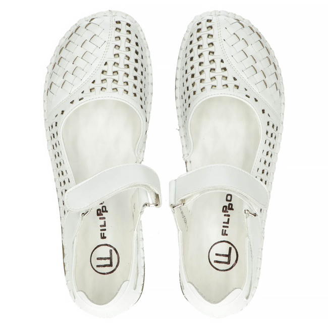 Leather shoes Filippo DP4540/23 WH white