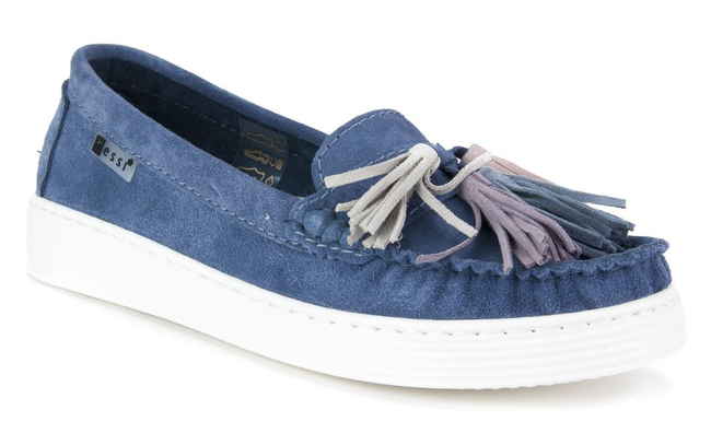 Mokasyny Nessi 18309 Niebieski 194