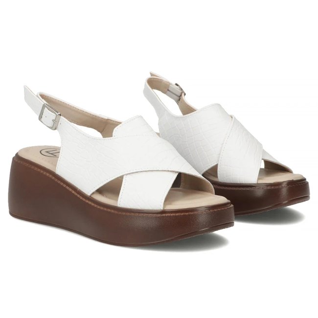 Leather sandals Filippo DS7584/26 WH white