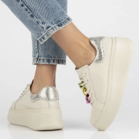 Skórzane sneakersy Filippo DP6793/25 BE beżowe