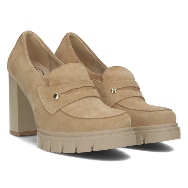 Leather shoes Filippo DP4671/23 BE beige